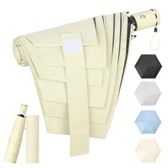 【新品】 SEMTIM 【1秒でたためる】形状記憶 日傘 折りたたみ 雨傘 軽量 【JIS認証 UVカット率100% & 完全遮光】 自動開閉 晴雨兼用 丈夫 風に強い 大きい傘 92cmの大きめサイズで 日焼け止め 紫外線遮断 折り畳み傘 ビジネス 通勤 通