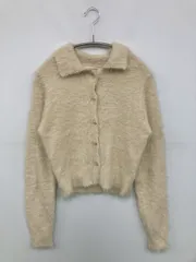 MOUSSY マウジー カーディガン/ボレロ F アイボリー ナイロン 無地 ショート丈 長袖