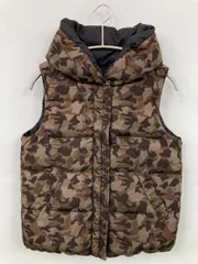 BAYFLOW ベイフロー ダウンベスト ブラウン カモフラージュ柄 フードあり