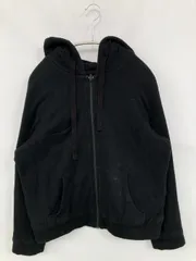パーカー ブラック 無地 ジップアップ 長袖