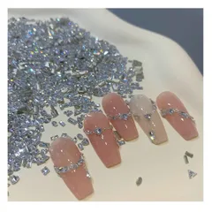 小さい クリア 立体 キラキラ ストーン ネイルアート ネイルパーツ パーツ 輝くそして透明な ジュエリー ネイル用 デコパーツ 100個セット DIY ラインストーン 手芸 ネイル ハンドメイド