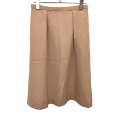 古着 ナチュラルビューティーベーシック NATURAL BEAUTY BASIC Aライン スカート 裏地付き 無地 ポリ100% S ベージュブラウン 茶系 レディース