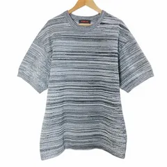 キャバン CABaN 美品 19SS ポリエステルニット 半袖 厚手 クルーネック L メランジグレー Xのサムネイル