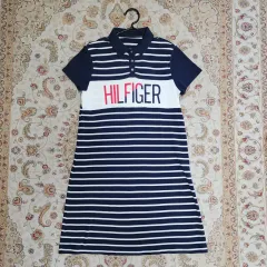 トミーヒルフィガー ストライプ 半袖 カラ ONE PIECE m
