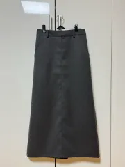 マニック Aライン チャコール スカート ロング丈 S