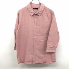 古着 アーバンリサーチ URBAN RESEARCH シャツ 無地 7分袖 レギュラーカラー 胸ポケット 綿100% コットン 38 ベイクドピンク レディース 女性