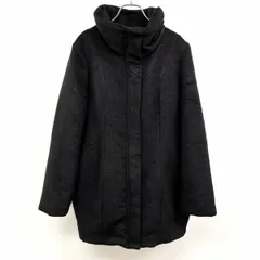 【中古】[印象AB] SLY スライ パデットコート レディース 1 ブラック 黒 ポリ×植物系再生繊維×レーヨン ハイネック フライフロント 内ポケット無し 中綿 起毛 ドットボタン×ダブルジップ 無地 長袖のサムネイル