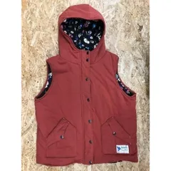 【中古】[印象B] POWER TO THE PEOPLE レディース サイズ19号 テラコッタ×こげ茶×ピンクなど ベスト中綿入り ノースリーブジャケット 花柄 パーカーのサムネイル