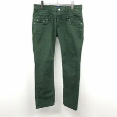 【中古】[印象B] RAGEBLUE レイジブルー パンツ メンズ L グリーン 緑 綿×ポリウレタン ストレート 無地 ジップフライのサムネイル