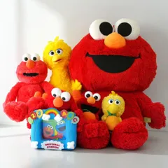 セサミストリート 6体まとめ売り エルモ 特大70cm ビッグバード46cm USJ 2004 2005 2007 BIGぬいぐるみ