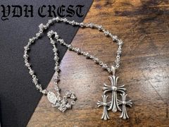 クロス ドッグタグ ペーパーチェーン 60cm 925刻印 クロムハーツ好きに クロス ドッグタグ ペーパーチェーン 60cm 925刻印 クロムハーツ好きに