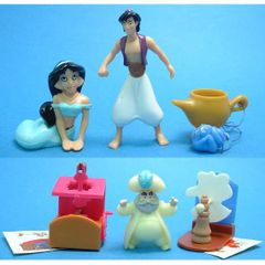 希少 廃盤☆ディズニー 加藤工芸 アラジン 箱庭フィギュア セット レア
