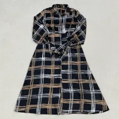 EUR(S) ザラ CHECK パータン Long ONE PIECE 0413