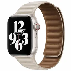 【新品】 Apple Watch8 バンド 45mm 41mm 44mm 40mm 49mm 着脱に便利 アップルウォッチ バンド レザー 本革ベルト 交換ストラップ 強力なマグネット留め iwatch バンドseries8/7/6/5/4/3/2/1/SE