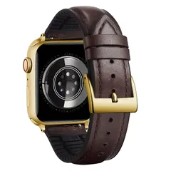 【新品】 コンパチブル Apple Watch バンド 40mm 38mm 41mm 42mm コンパチブル アップルウォッチバンド オイルワックスレザー 革ベルト 内側シリコン製 通気性 コンパチブル iWatch ベルト SE SE2 Series 1 1