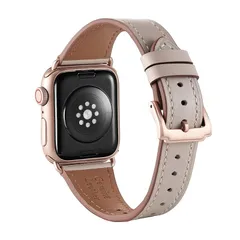 【新品】 YKDJOP コンパチブル アップルウォッチ バンド スマートレザーバンド スリム 本革 ベルト 対応 apple watch series 7 6 SE 5 4 3 2 1 柔らかい おしゃれ レディース アクセサリー 42mm 44mm 45 1