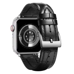【新品】 コンパチブル Apple Watch バンド 40mm 38mm 41mm 42mm コンパチブル アップルウォッチバンド レザーベルト ワニ革模様 内側シリコン製 通気性 コンパチブル iWatch バンド SE3/2/1 Series 11/ 1