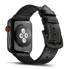 【新品】 コンパチブル Apple Watch バンド 41mm 40mm 38mm 本革シリコーンハイブリッドデザイン交換バンド Apple Watch SE2 SE シリーズ9 8 7 6 5 4 3 2 1 用 (ブラック)