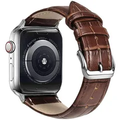 【新品】 【EWISE】 アップルウォッチ バンド 革 ビジネススタイル コンパチブル 女性にも オシャレ Apple Watch 7 6 5 4 SE シリーズ対応 (42mm・44mm・45mm, ブラウン) 0