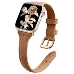 【新品】 [ZoRoll] レザーバンド Apple Watch バンド 49 mm/46 mm/45 mm/44 mm/42 mm コンパチブル 女性交換ベルト ストラップ エレガント スマートウォッチ 腕時計バンド 本革 レディース レザーバンド 時計 0
