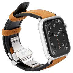 【新品】 [Sea Sha]コンパチブル apple watch バンド44MM 45MM 46MM 49MM本革/ビジネス用 アップルウォッチ ベルト46mm プッシュ式 Ｄバックル 手作りApple Watch Ultra2/1,Apple Watch 1