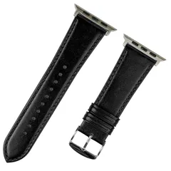 【新品】 BAMBI (バンビ) Apple Watch バンド アップルウォッチ 牛革 撥水効果 ブラック 対応サイズ 42/44/45mm RWM021AW 1