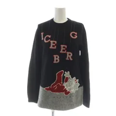 アイスバーグ ICEBERG HISTORY ヒストリー 90s ヴィンテージ ニット セーター 長袖 タグ付き ロゴ 42 黒 ブラック ■GY60 /MQのサムネイル