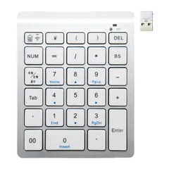 ミヨシ MCO Windows用 ワイヤレステンキー 2.4GHz接続 5列・28キー アイソレーション式 シルバー TEN24G01/SL [シルバー] [Win専用/2.4GHz接続]