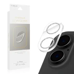 【新品】 LEPLUS レンズ保護ガラスフィルム「SPARKLE LENS GLASS」 iPhone 17/16/16 Plus 対応 互換性 全面保護 シルバー 耐傷 レンズを守る おしゃれ LN-MIM25FGLENSLSV 0