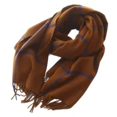 ジョシュアエリス JOSHUA ELLIS ストール マフラー カシミヤ フリンジ ブラウン /YO23