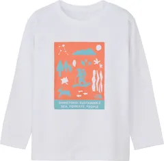 ザ・ノース・フェイス THE NORTH FACE アウトドア キッズ ロングスリーブシレトコトコティー L/S Shiretoko toko Tee 長袖 Tシャツ トップス UVケア 子供 通学 小学生 学校 おでかけ  NTJ82530ST W ホワイト