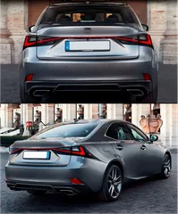 レクサス IS (Lexus IS) 14-19年 専用 貫通LEDテールランプ ワンピースデザイン ABS製 レッド/ブラウン 高輝度 視認性向上 ドレスアップ 簡単交換 車種別フィット 耐久性 防水 モダン スタイリッシュ 送料無料