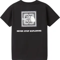 ザ・ノース・フェイス THE NORTH FACE アウトドア ショートスリーブバンダナスクェアロゴティー ジュニア キッズ 子ども 半袖Tシャツ トップス 夏 UVカット 紫外線 親子コーデ おそろい ペアルック  NTJ32546 K ブラック