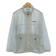 コロンビア Columbia ジャケット 上着 M 白 ホワイト 青 ブルー ストライプ柄 長袖 /LP ■MA