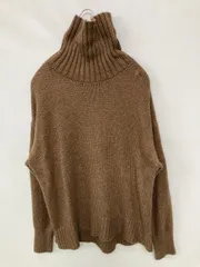 LOWRYS FARM ローリーズファーム ニット/セーター F ブラウン ウール・ニット ナイロン 無地 ミドル丈 長袖 タートルネック/ハイネック