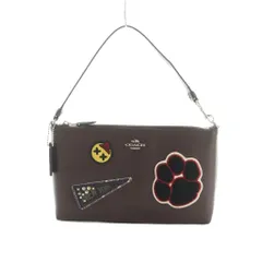 コーチ COACH ハンドバッグ レザー ワッペン 茶 F20965 /MI ■OS