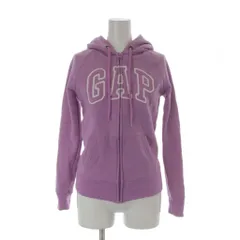 ギャップ GAP パーカー フーディ 上着 XXS ピンクパープル ジップアップ 裏起毛 長袖 ロゴ入り /GR ■ECC001