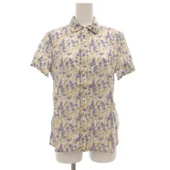 スキャパ SCAPA 美品 シャツ 38 ホワイト ベージュ系 半袖 小花柄 レギュラーカラー /UOのサムネイル