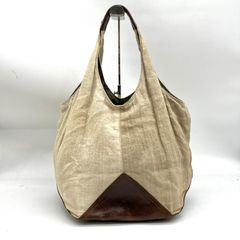 ゲンテン genten フレンチリネントートバッグ レザー 異素材 リノ 大