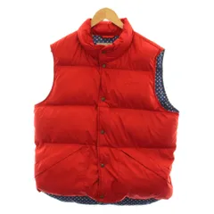 エルエルビーン L.L.BEAN ダウンベスト ジャケット 上着 WXL/ML 赤 レッド ノースリーブ 総柄 /LP