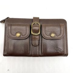 Felisi フェリージ クロコ型押し ミニ財布 ブラウン - メルカリ