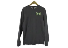 k05260309059　UNDER ARMOUR　SM/P　グレー×蛍光色　Sサイズ程度　トップス　スウェットorトレーナー　秋冬