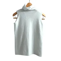 フォクシー FOXEY タートル ニット ノースリーブ カシミヤ Mサイズ 水色 997469のサムネイル