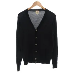 ジェイプレス J.PRESS CASH WOOL Vネックカーディガン ニット 長袖 薄手 M ウール 紺 ネイビー /GVのサムネイル