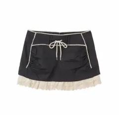 SCULPTOR（スカルプター） ローライズ レース ミニスカート チャコール xs