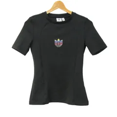 アディダスオリジナルス 半袖Ｔシャツ ストレッチ スポーツウエア トップス 黒 レディース Lサイズ ブラック adidas Originals 【中古】のサムネイル