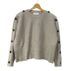 アダムエロペ ニット セーター 長袖 ウール混 ストレッチ ブランド トップス レディース Fサイズ ベージュ Adam et Rope' 【中古】