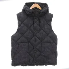 ギャップ GAP 美品 中綿ベスト L 紺 ネイビー キルティング フード付き /NL ■ECF003
