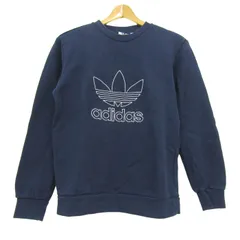 アディダスオリジナルス スウェット トレーナー トップス 長袖 ロゴ スポーツウエア メンズ Sサイズ ネイビー adidas Originals 【中古】のサムネイル