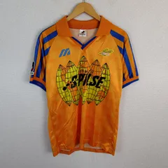 90s Mizuno ミズノ 清水エスパルス ゲームシャツ オレンジ Lサイズ メンズ 古着 スポーツMIX ストリート